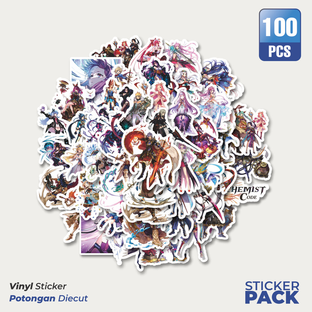 

Stiker Vinyl Stiker Game Series Alchemist Code Character Mix Waterproof Aesthetic- Untuk Laptop, Motor, dan Helm - Paper Stationery Pack