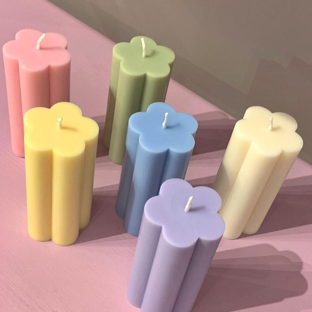 

Plum Flower Acrylic Candle Molds DIY Aromath Scented Pillar Wax Silicone Mould Home Decor Handicrafts Gift