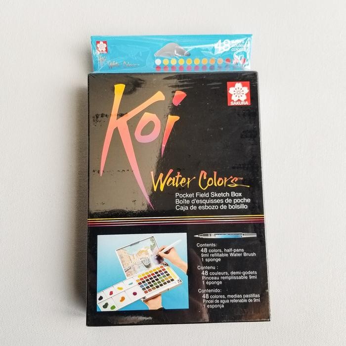 

Sakura Koi Watercolor Pocket Field Sketch Box 12/18/24/30/48 - 48 Color