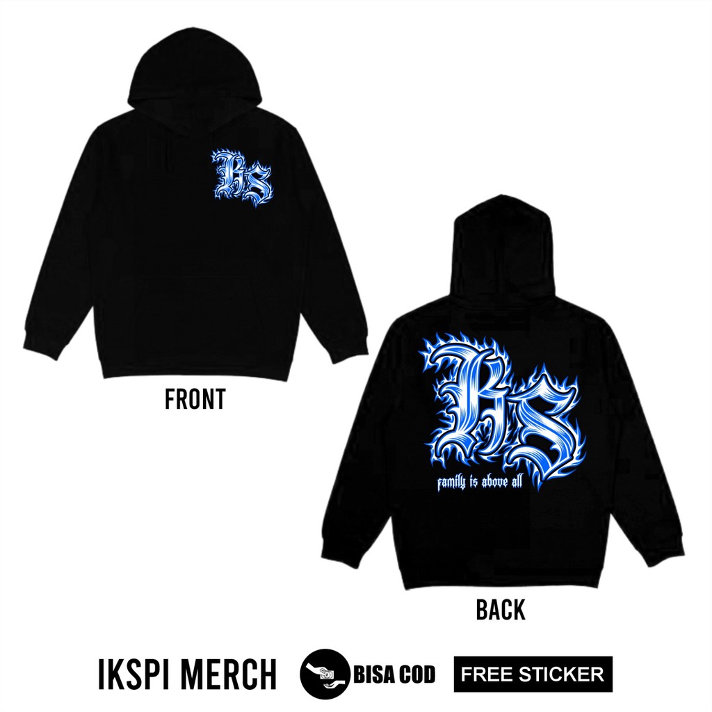 HOODIE IKSPI BS FAMILY IS ABOVE ALL JAKET IKSPI TERBARU - JAKET KERA SAKTI - JAKET HOODIE IKSPI SIMP