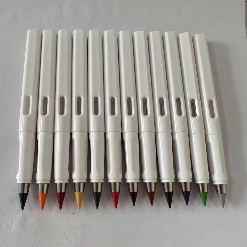 

Eternal Metal Pencil Refillable Alloy Tip Writing Tool Dust-Free Eco-Friendly Sketching Office School Home Art Supplies