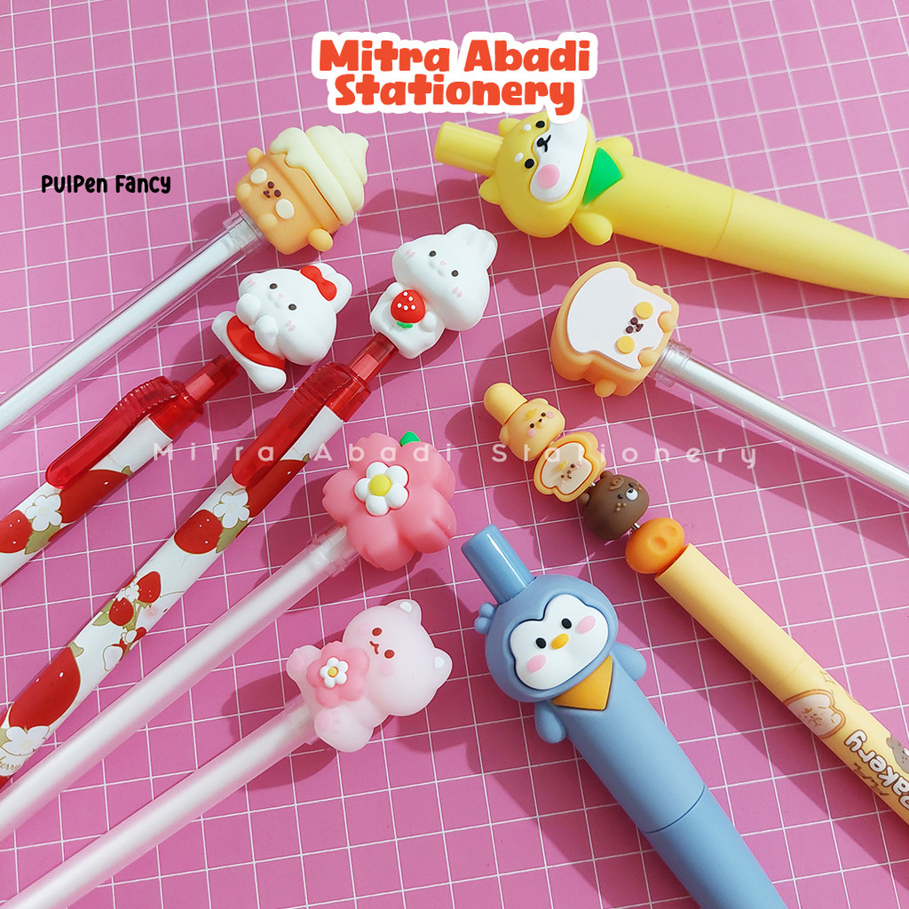 

(1 PCS) PULPEN KUKI PREMUM FANCY / BOLPEN 3 4 5 10 WARNA GEL SANRIO CAPYBARA MOTIF KARAKTER LUCU