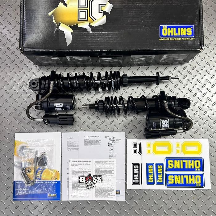 Shock Tabung Ohlins YA Series BLACK with Preload Adjuster Vespa - SET