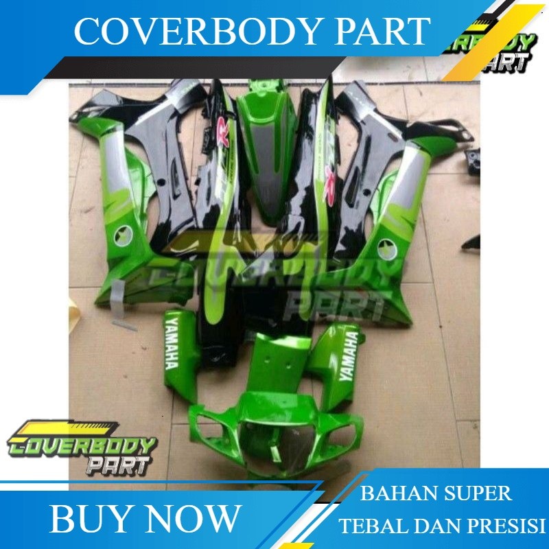 cover body fiz r fizr full body halus full set yamaha fiz r hijau caltex bahan tebal dan presisi pnp