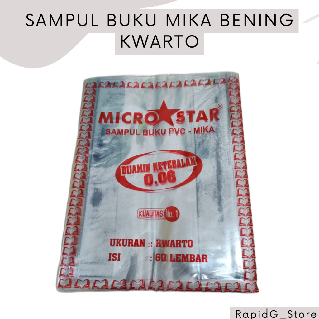 

Sampul Buku Mika Bening Ukuran Kwarto / Pelindung Buku Transparan / Cover Buku Mika Kualitas Premium