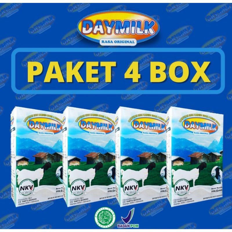 

PAKET 4 BOX Susu Kambing Etawa Bubuk 200 Gram Original