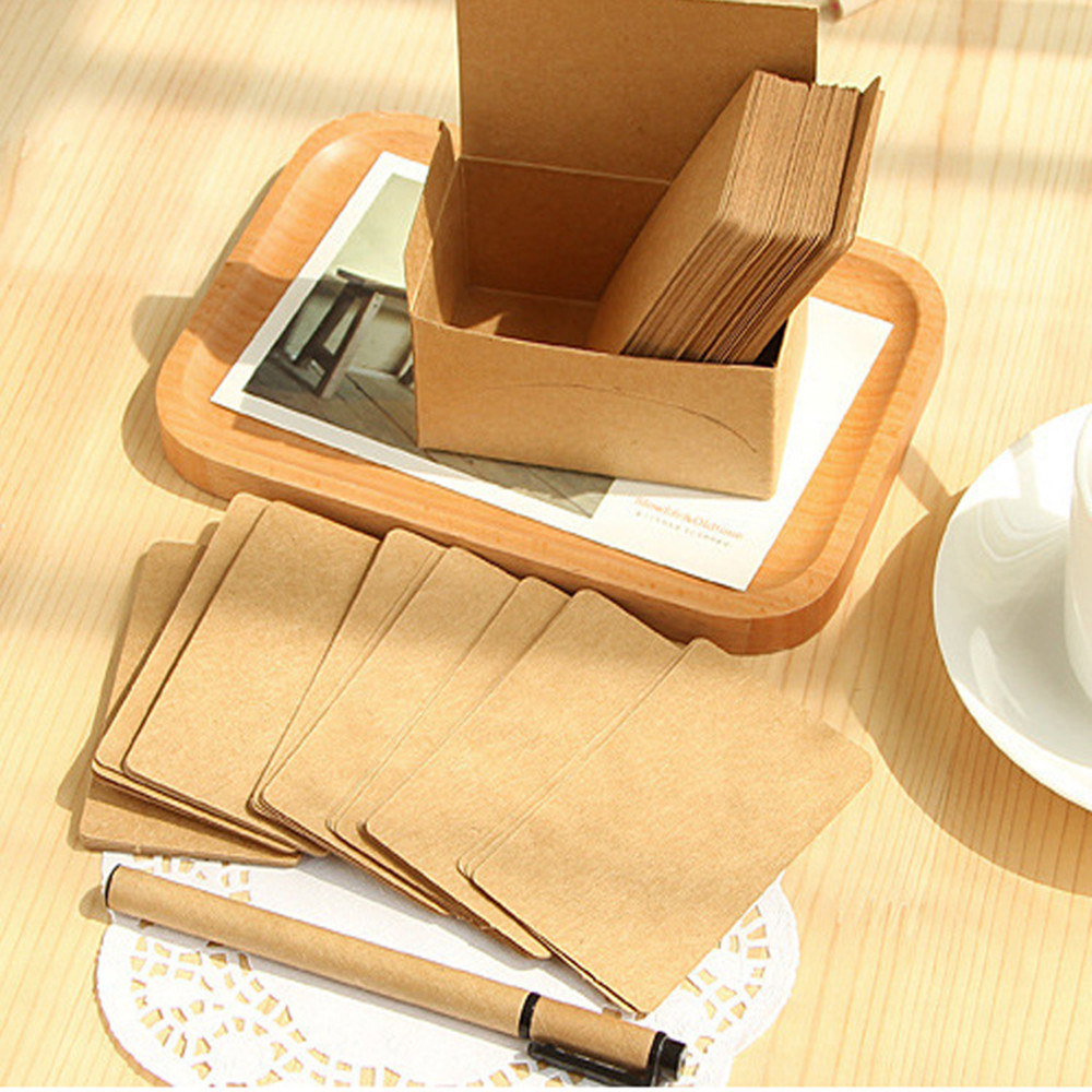 

100Pcs 5.3*9cm Blank Card For Business Cards For Message And Book Name Blank Cards For Business Card Message Cards 300gsm