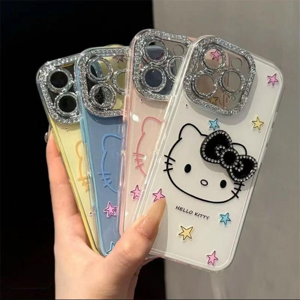 Miniso Hellokitty Kawaii Cartoon Mobile Phone Case Cute Anime Phone Case Suitable for Iphone16Promax