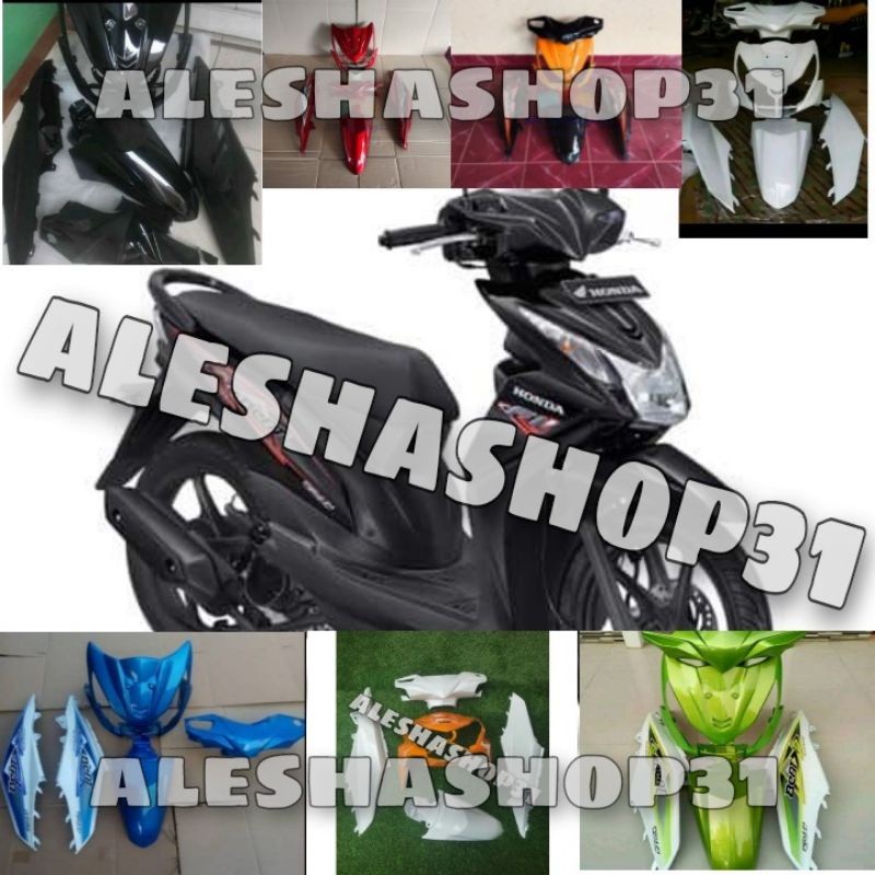 Full Body Bodi Halus Honda Beat FI 2013 2014 2015 Full Set merah hitam biru orange hijau putih