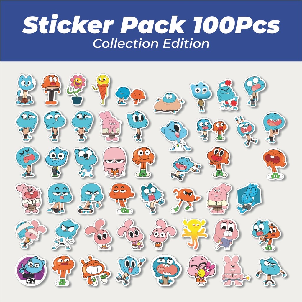 

Hot Stiker Kartun Series The Amazing World Of Gumbal Lucu Anti Air Stikers Berperekat Waterproof Sticker Decal Buat Motor Helm Buku Journal Koper Casing HP Laptop Botol Minum