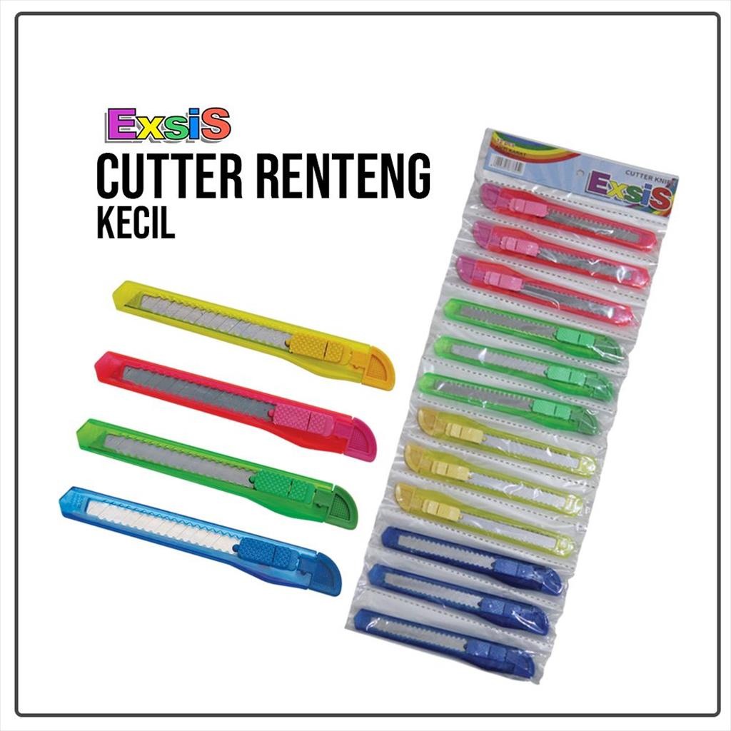 

♚12buah Pisau Cutter Renteng Kecil / Pisau Cutter Plastik Kecil♚