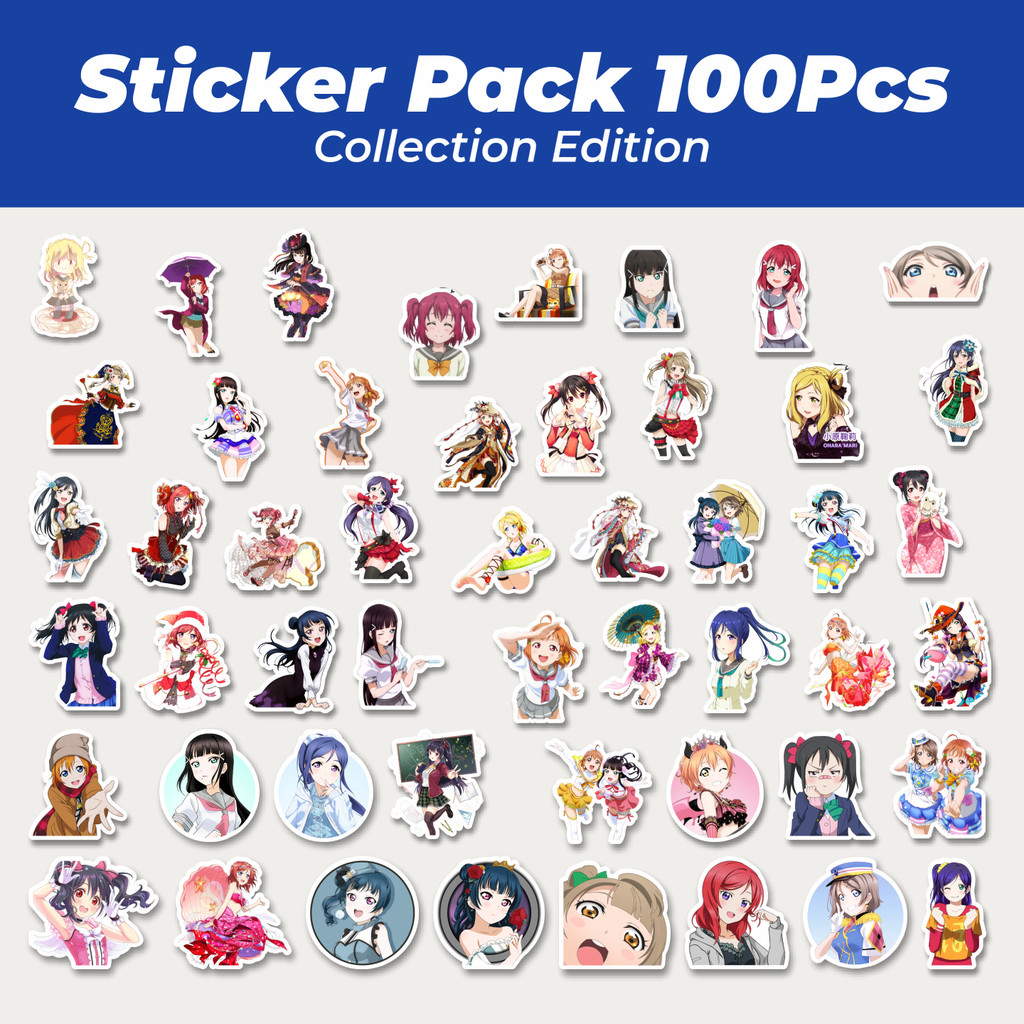

Hot Stiker Anime Series Love Live Character Mix 10 Lucu Anti Air Stikers Berperekat Waterproof Sticker Decal Buat Motor Helm Buku Journal Koper Casing HP Laptop Botol Minum