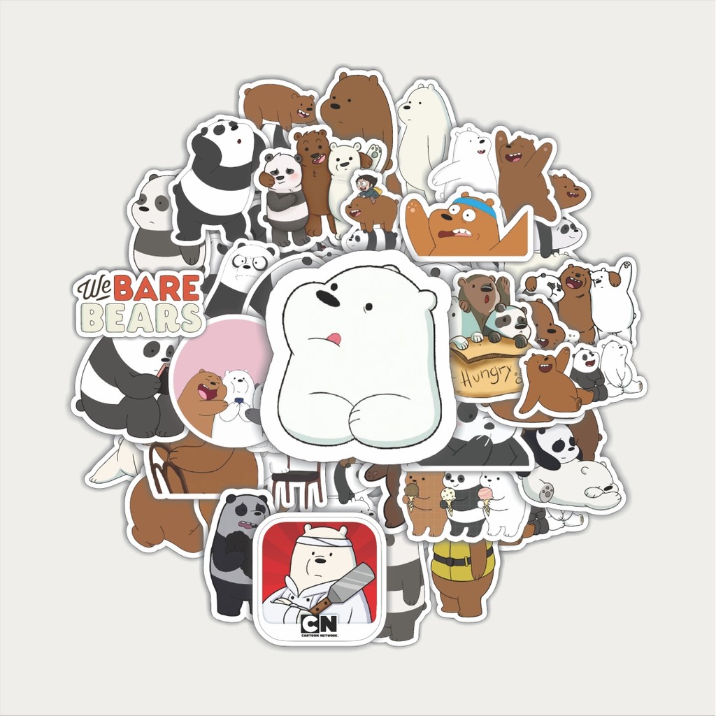

Sticker Pack Stiker Kartun Series We Bare Bears | Sticker TUMBLR | Stiker LAPTOP KOPER HELM