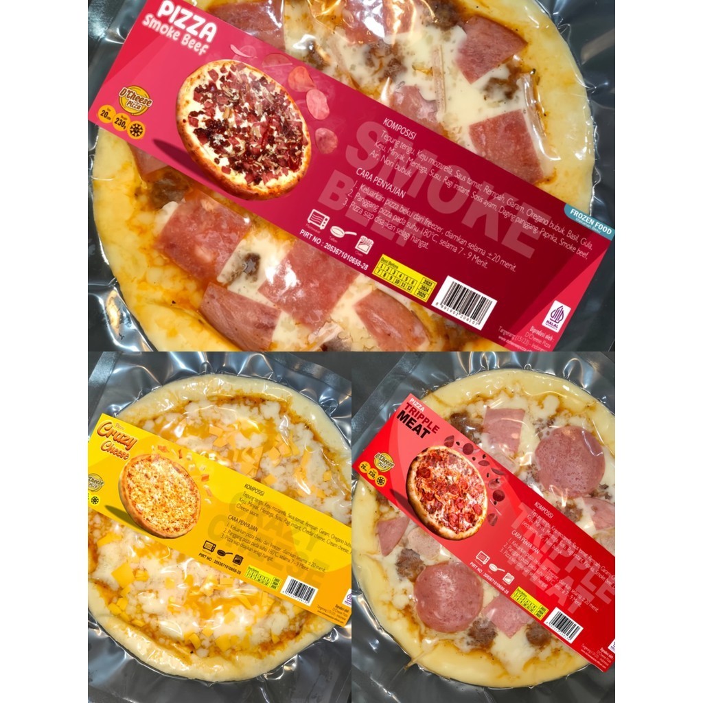 

Pizza Frozen 230gr Siap Saji 20cm Empuk Renyah