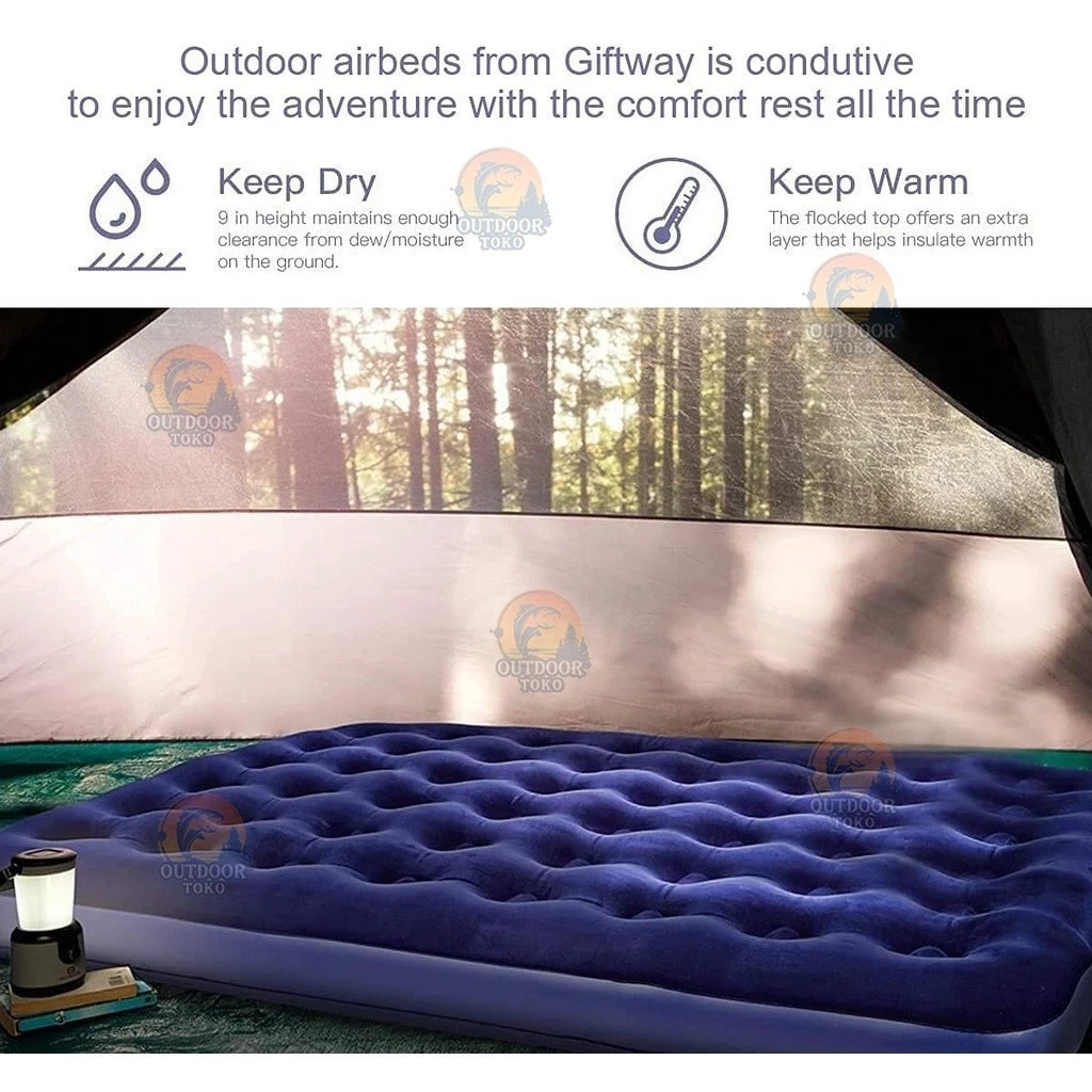 Sinkara Kasur angin pompa double 2 orang Kasur angin matras angin airbed intex Kasur Angin + Pompa
