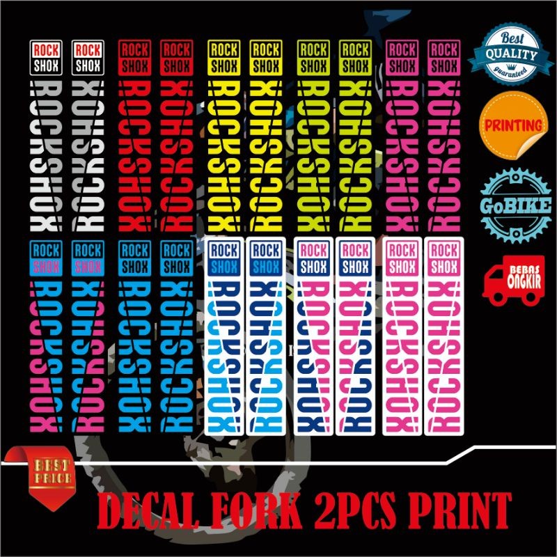 stiker fork rockshox