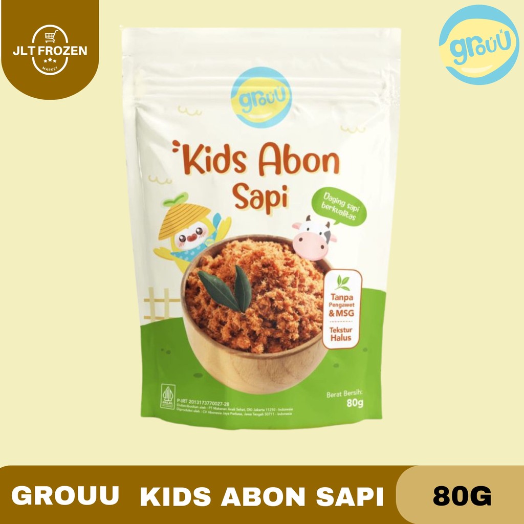 

Grouu Kids Abon Sapi / Abon MPASI / NO MSG / Abon Untuk Bayi