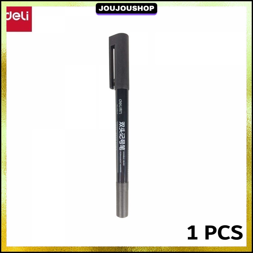 

Pena Permanen Dual Head Tip Marker Pens Waterproof - 6823