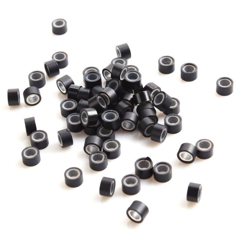 Isi 500 Ring Extension Rambut Bahan Silikon Ring Rambut Ring Sambung Rambut Drat Jumbo