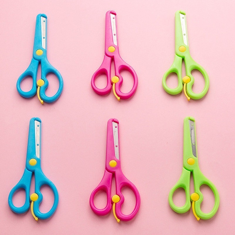 

(wk acc) Gunting kertas pengaman Anak / Gunting Pengaman Anak Lucu Warna Macaron / Gunting Mini / Gunting Kertas / Children Scissors Safety