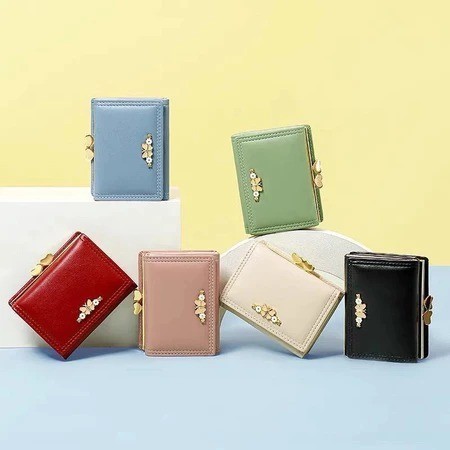 Yeppo - DOMPET WANITA LIPAT 890 DOMPET KOIN PEREMPUAN KOREAN STYLE LUCU AESTHETIC DOMPET IMUT IMPOR