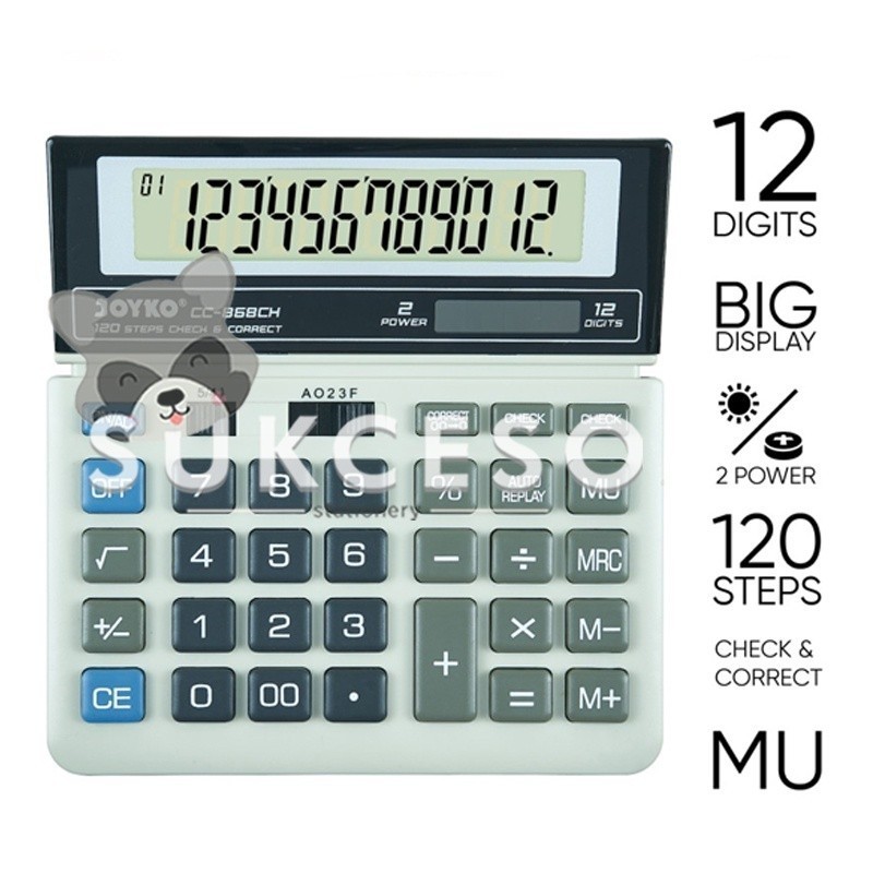 

Joyko Kalkulator CC-868CH 12 Digits / Calculator 12 Digits