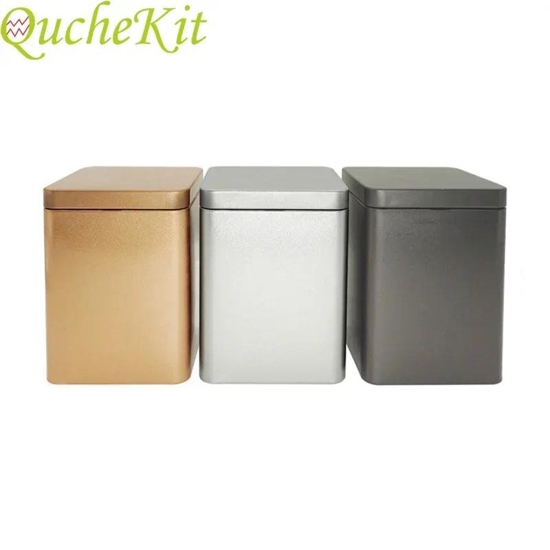 

6pcs 8*8*11cm Tea Cans Square Metal Packaging Storage Box Case Small Tin Jars Food Chocolate Candy Sealed Boxes Party Gift Box