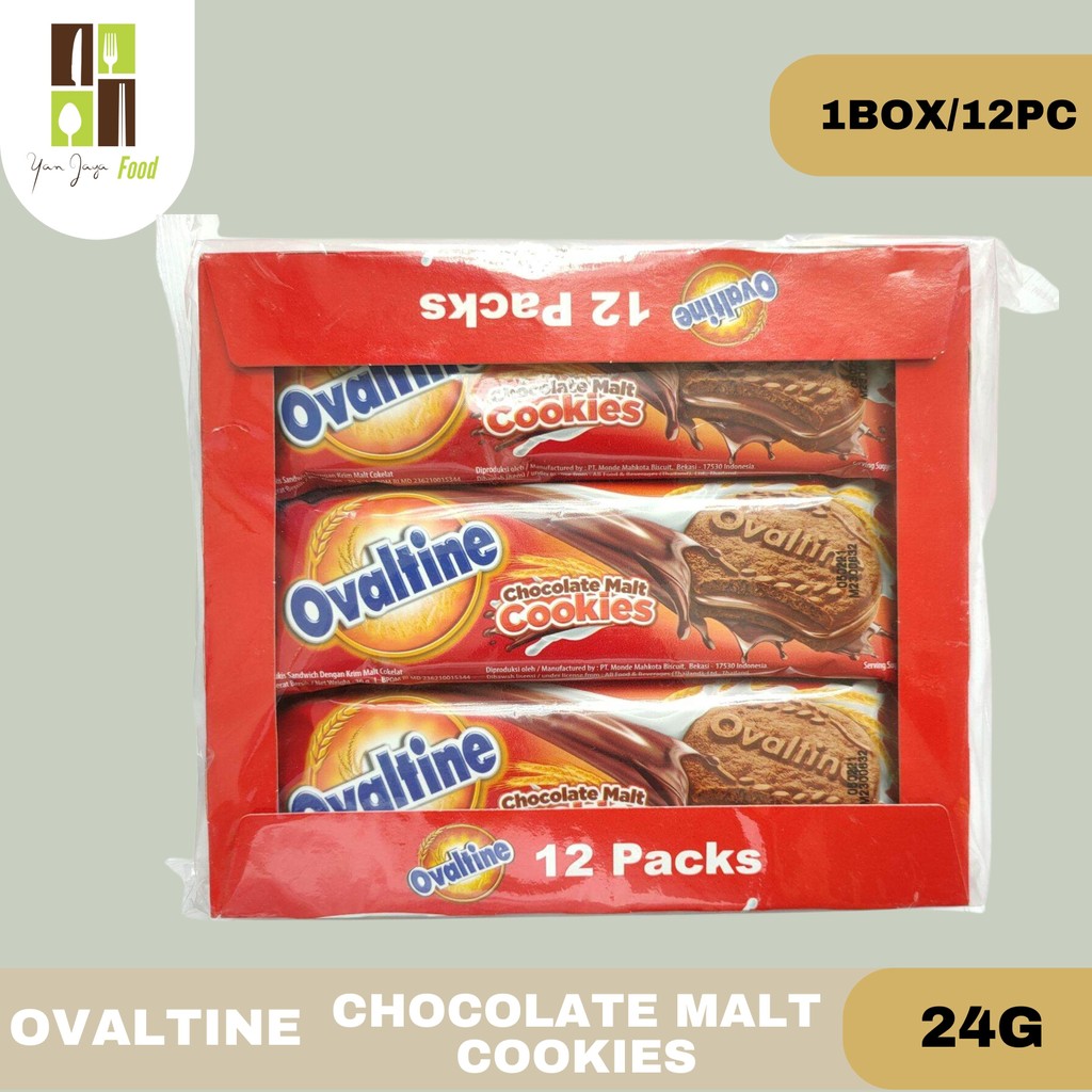 

Ovaltine Chocolate Malt Cookies 24g - 1BOX/12PC / Cookies Chocomalt / Cookies Chocolate