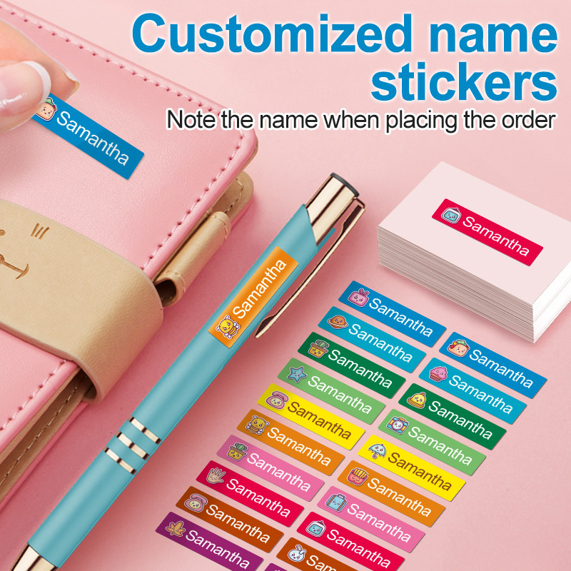 

Custom Adhesive Labels For baby products Personalized children Name Stickers Waterproof Logo For School Kindergarten Stationery