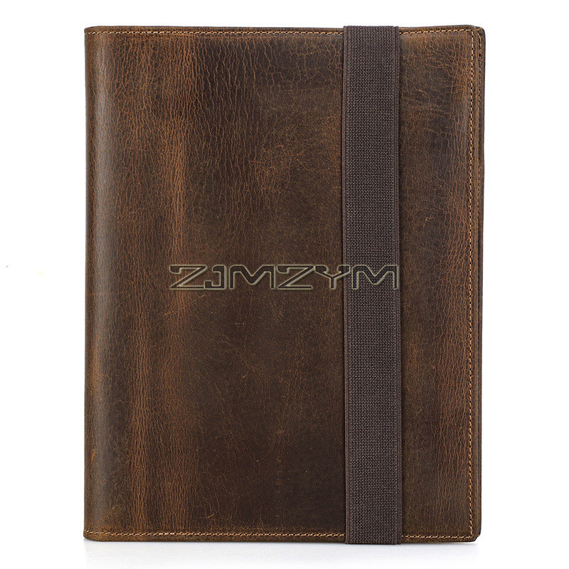 

Leather Journal Cover Compatible with 7.9/8.3'' Pad, A5 Notebook Organizer with Pen Slot, 2 Card Slots, Elastic Band