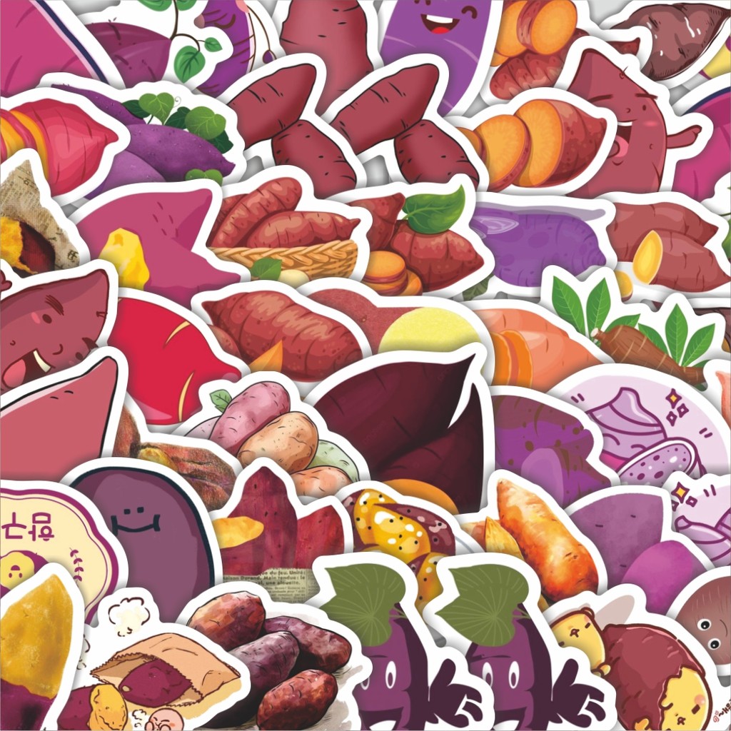 

Stiker Cutting Pack Stiker Tanaman Ubi Isi 100Pcs Series Aesthetic Lucu Keren Untuk Koper Bahan Vynil