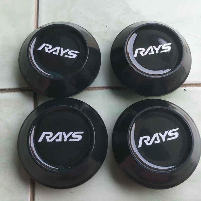 dop tutup velg RAYS hitam diameter 6 cm dan 6,2cm