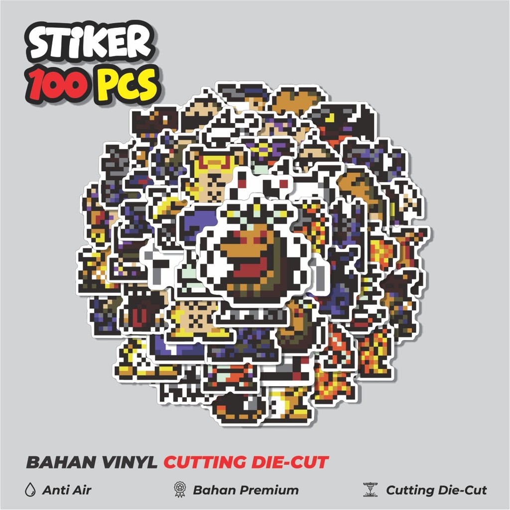 

Terbaru! 50 pcs Stiker Pixel Digimon V52 Dekorasi Lucu Kreatif untuk Notebook, Skateboard, HP