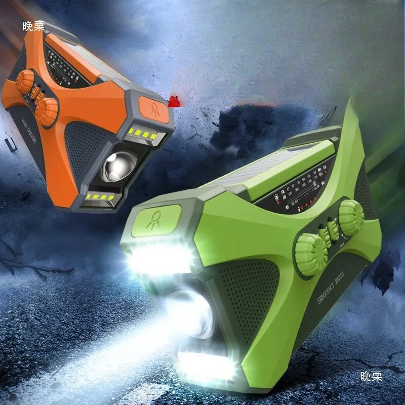 10000 MAh Portable Hand Generator, Ignition Lighting Rechargeable Solar Multifunctional Emergency Ou