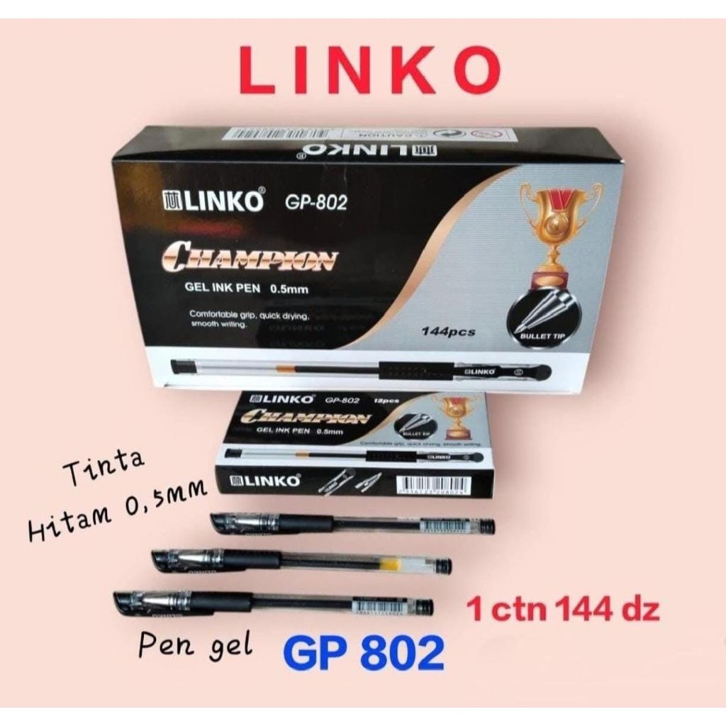 

Pulpen Gel Linko Gp-802 ( 1pak/12pcs )