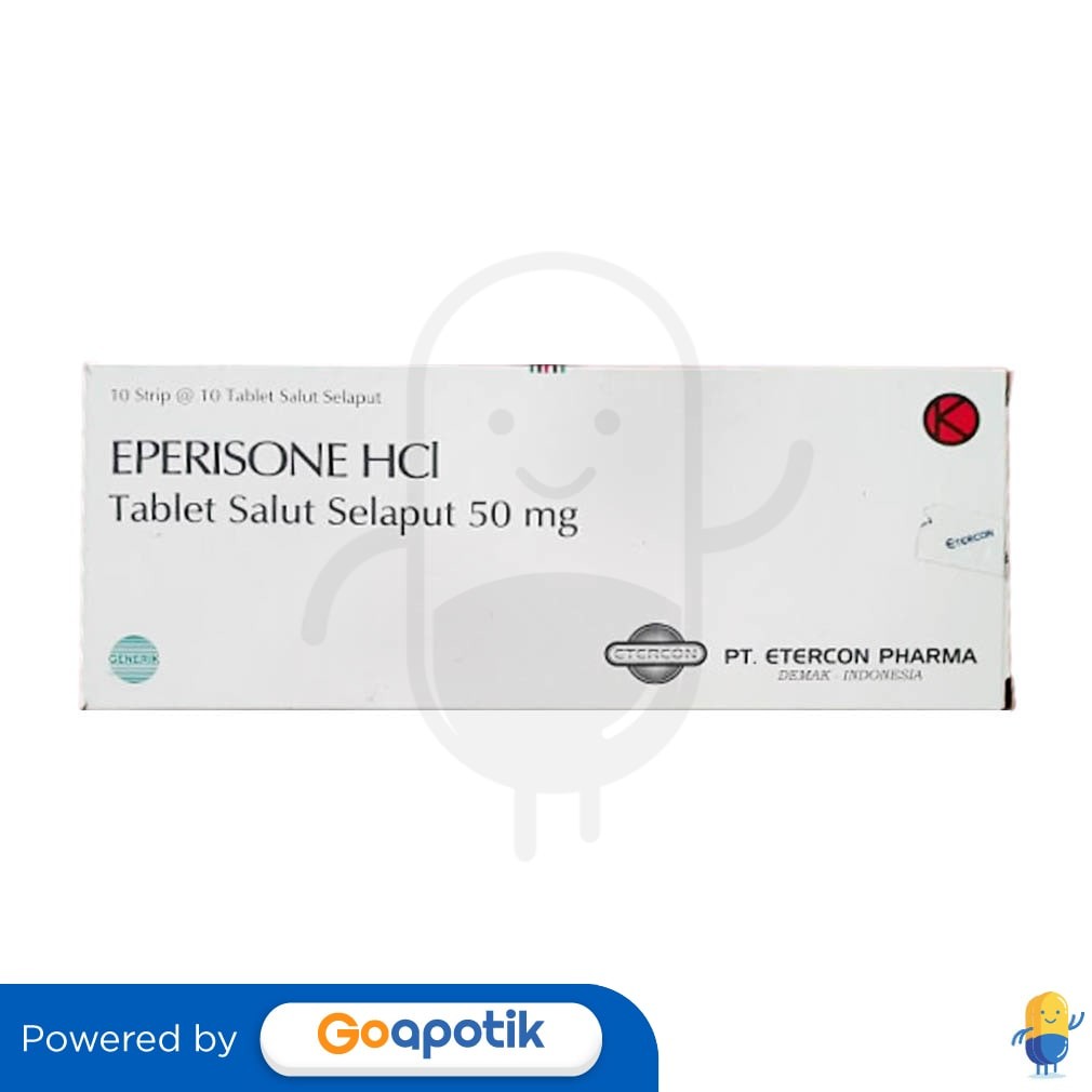 Eperisone Hcl Etercon 50 Mg Box 100 Tablet