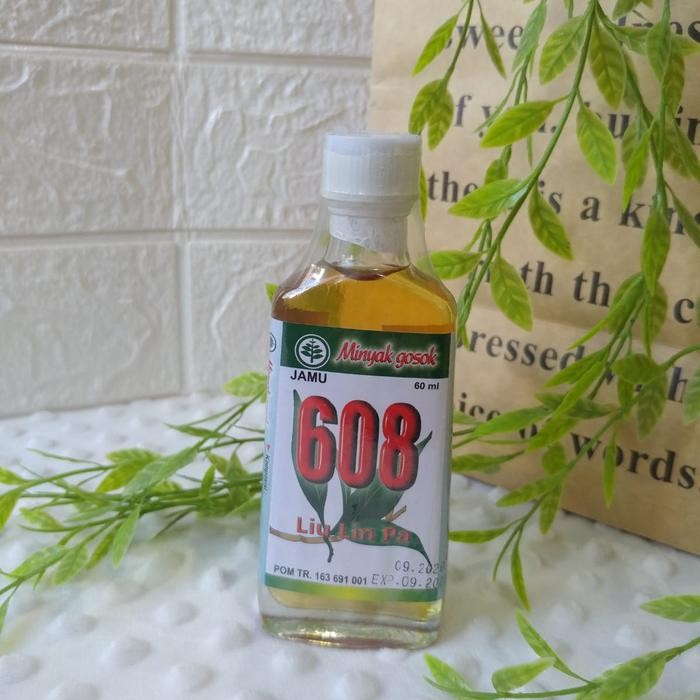 MINYAK GOSOK 608 (HIJAU) TUTUP PUTIH 60ML/ MINYAK GOSOK LIU LIN PA