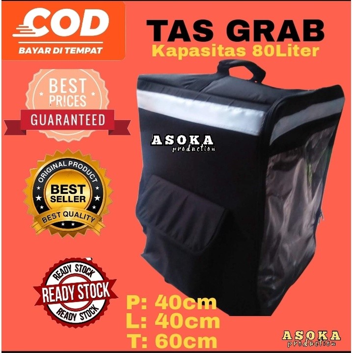 Ransel Kurir Tas Grab / Tas Grabfood / Tas Delivery / Ransel Kurir Murah ( Anti Air )