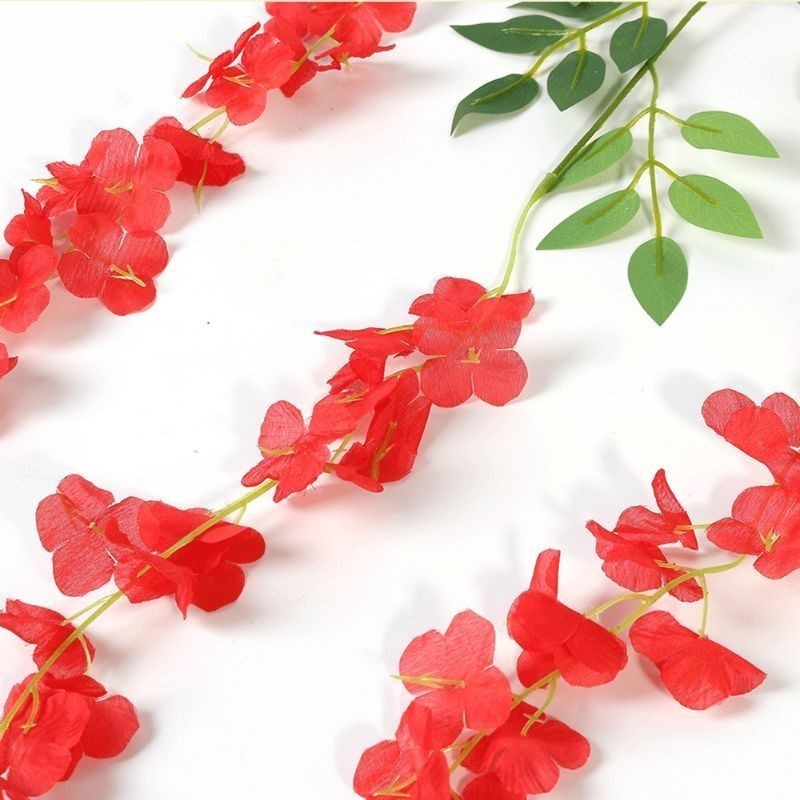 Juntai Wisteria Jumbo Gantung Daun Rambat Plastik- Bunga Lavender Artificial Wisteria Tanaman Import