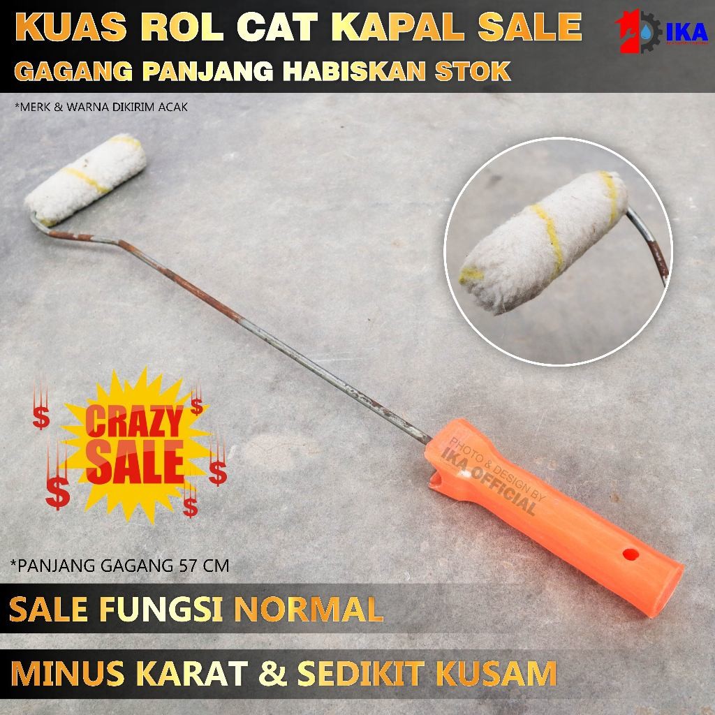 kuas kapal 1 pcs minus karatan dan bulu kotor serta kusam 4inch / KUAS ROLL KAPAL 4 INCH / KUAS ROL 