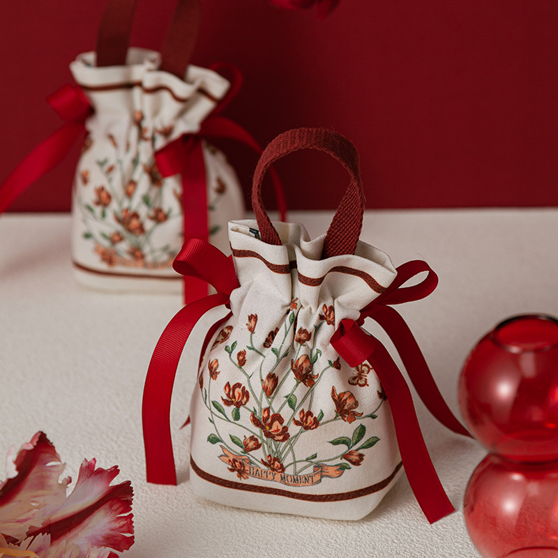 

VIKAMA 10pcs Fresh Flower Bags, Wedding Gift Bags, Sweet Bags, Multi-Functional Drawstring Pouches, Durable And Beautiful