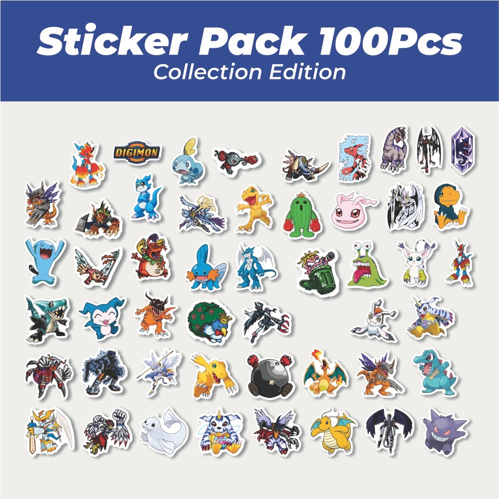 

Hot Stiker Pixel Digimon V73 Lucu Anti Air Stikers Berperekat Waterproof Sticker Decal Buat Motor Helm Buku Journal Koper Casing HP Laptop Botol Minum