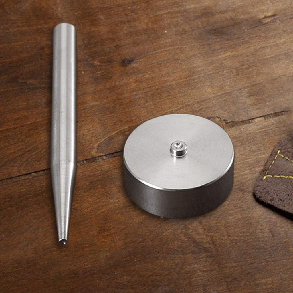 

Snap Setting Tool Leather Hole Punch Tool Round Base Portable Leather Rivets Setter Rivet Installation Set for Punching Holes