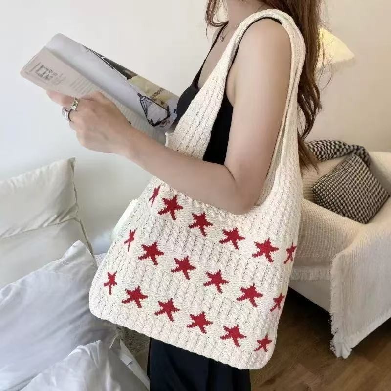 tote bag shoulder bag straw net bag Tas Rajut wanita tenunan jerami Tas jinjing Tas pantai bali