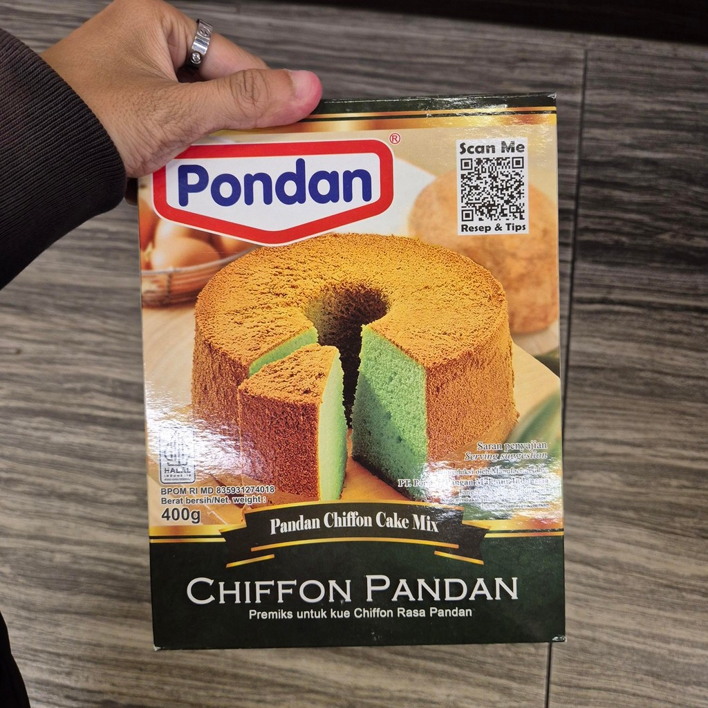 

Pondan Chiffon Pandan cake mix premiks kue chiffon rasa Pandan 400gr