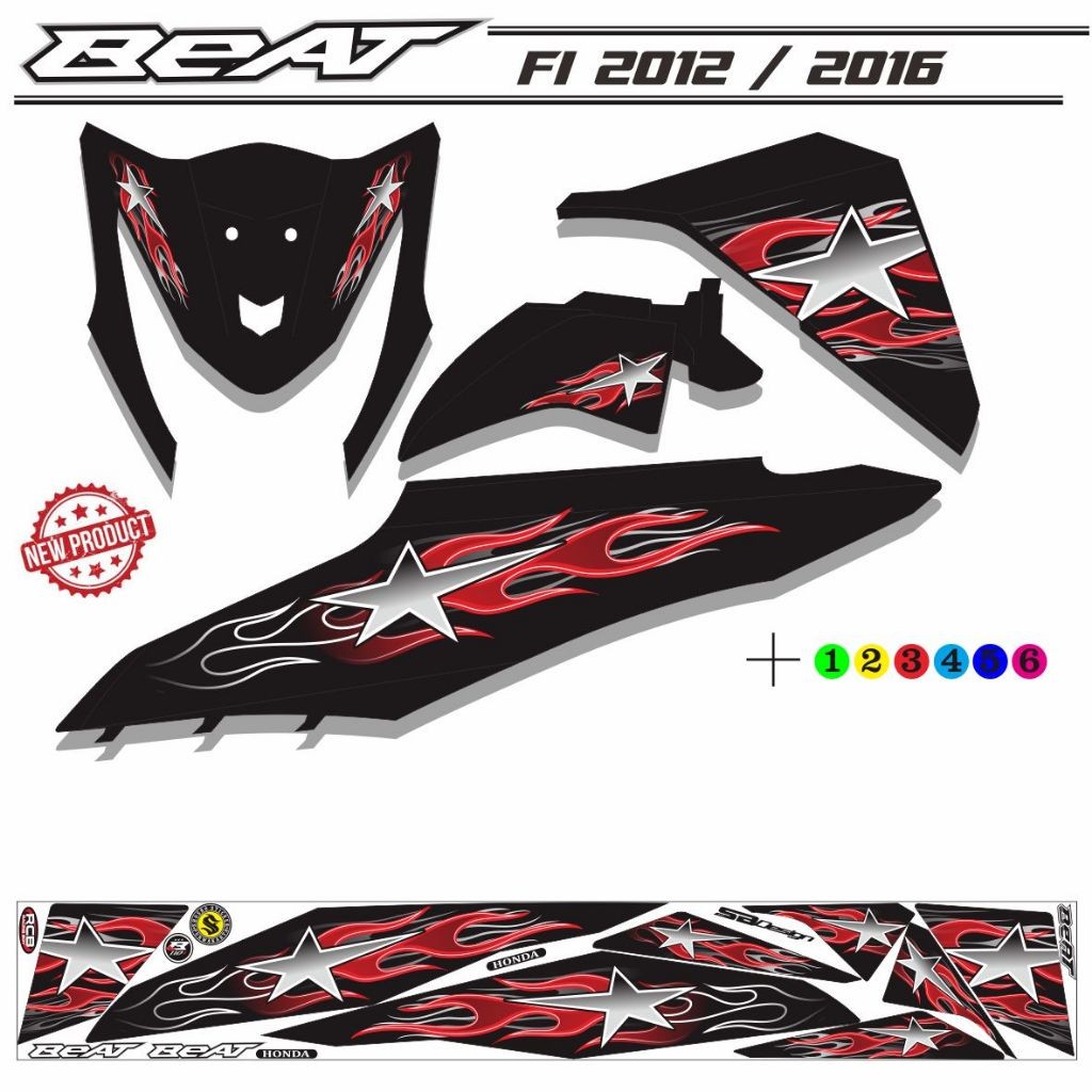 STRIPING Honda Beat Beats F1 2012 / 2016 POLET / STRIPING VARIASI