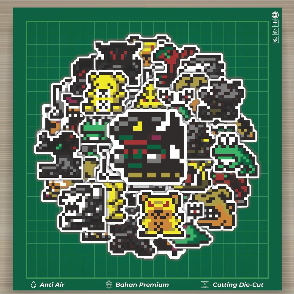 

HOT 50 PCS STIKER Stiker Pixel Digimon V35 Stiker Fashion Cars Decal Dingin Kartu Album Custom Vinyl Anti Air- Sticker Aesthetic Buku Journal Koper Casing HP Tablet Laptop Helm Motor Botol Minum