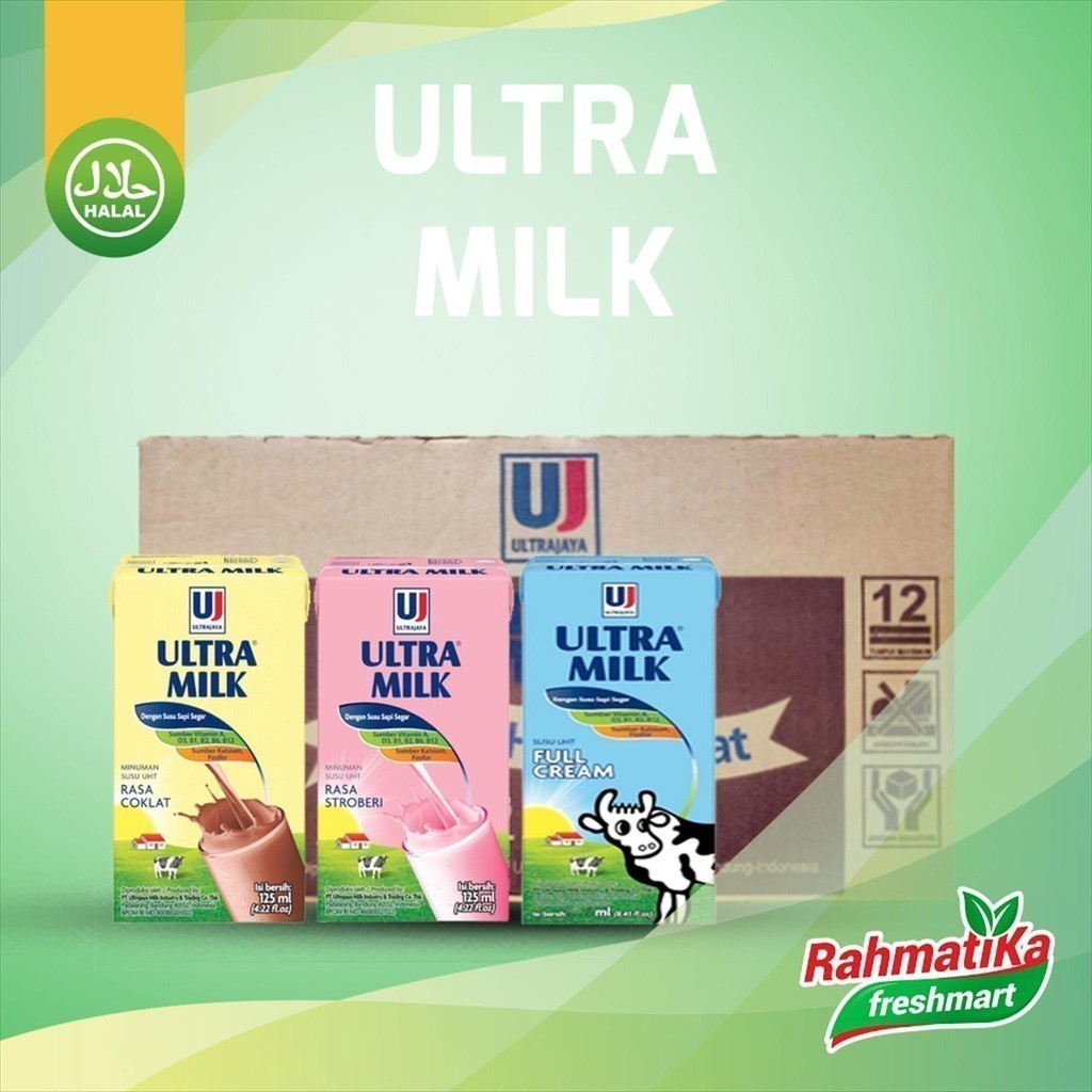 

NEW Ultra Milk Susu UHT 1 Dus (Isi 40 x 125ml) PREMIUM