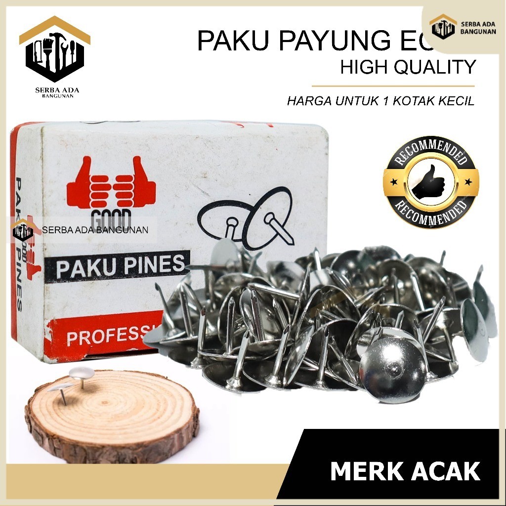 

SAB PAKU PAYUNG MURAH PERKOTAK KECIL Paku Payung isi 20 pcs / Thumb Tacks Pines Push Pin Stainless / Paku Tekan Jamur Pinus / Paku Payung Pines Jamur Dekorasi / PAKU PAYUNG MURAH PERKOTAK / PAKU PAYUNG/Thumb Tacks / Paku Pines BERKUALITAS/ PAKU TERMURAH