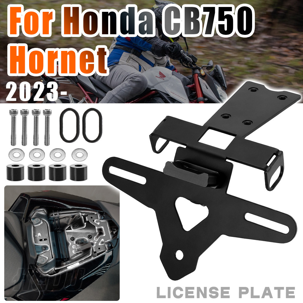 For Honda CB750 Hornet CB 750 2023 -Motorcycle LED License Plate Light Bracket Frame Tail Tidy Fende